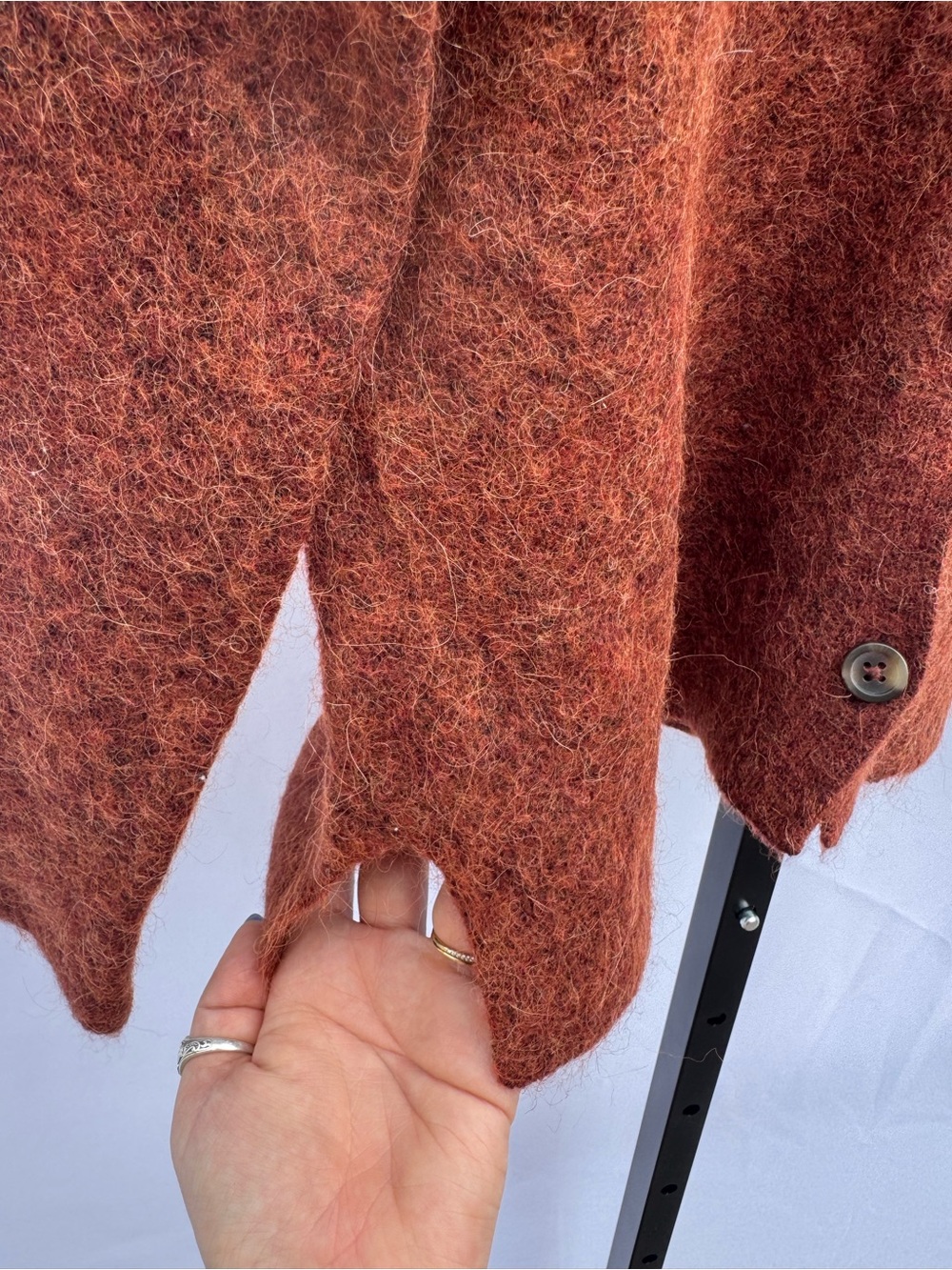 Madewell Carrabelle Polo Cardigan Sweater Alpaca Merino Wool Blend Size L - Picture 6 of 11